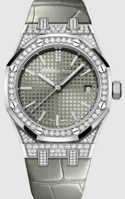 15551BC.ZZ.D405CR.01 Fake Audemars Piguet Royal Oak Selfwinding 37 White Gold - Diamond watch
